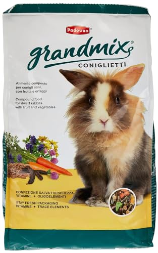 Padovan Grandmix Coniglietti - Alimento Completo Per Conigli Con Frutta E Ortaggi - 3 Kg