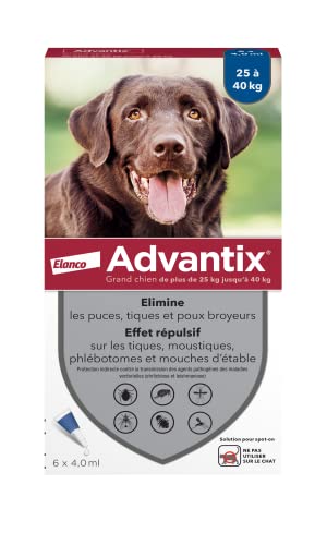 Bayer Advantix Cane Grande (25 À 40 Kg) (6 Pipette Da 4 Ml)