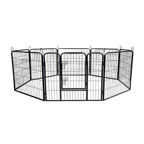 Aqpet Recinto In Ferro Per Cani E Gatti Roditori 80X80 Cm 8 Pezzi Per Interno Esterno Da Giardino