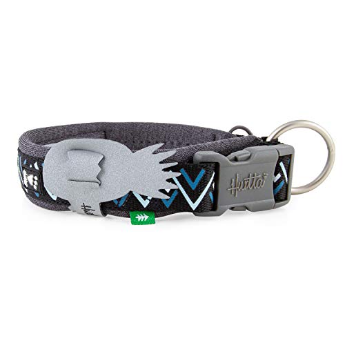 Hurtta Razzle-Dazzle - Collare Per Cani Di Piccola Taglia, Imbottito, 100% Poliestere Riciclato, 25-35 Cm, Colore: Nero