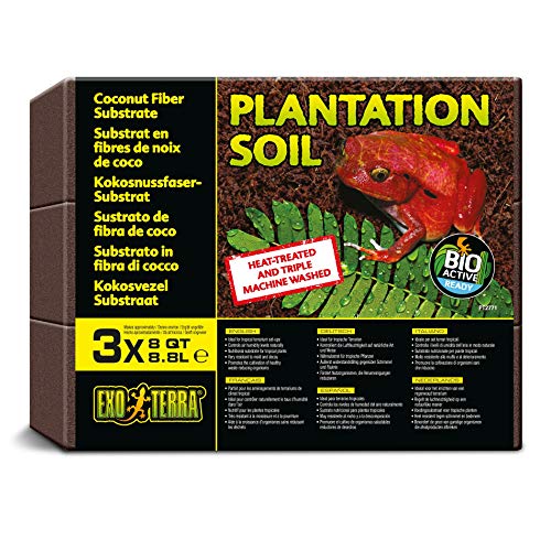Exo Terra Substrato Per Terrario 1, Original Version, 8.8 L (Confezione Da 3), 24 Unità