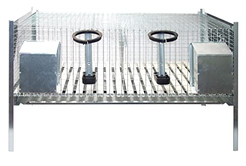Conigliera Gabbia Per Conigli Zincata 100X55X70