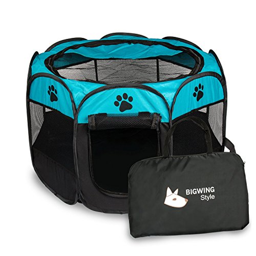 Bigwing Style Recinto Per Cani Da Interno, Pieghevole E Portatile Kennel Cane,Gabbia Per Cani,Usare All'Interno E All'Esterno,Con Borsa Di Trasporto,(