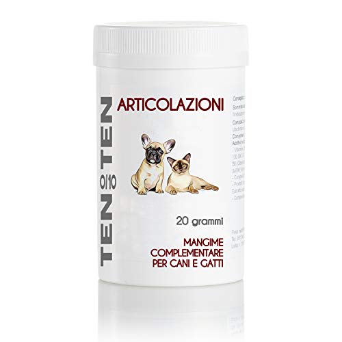 Ten-Ten Articolazioni - Integratore Per Cani - Supporto Per Artrosi E Problemi Articolari Con Glucosamina E Condroitina - Conf. 20 Grammi