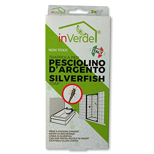 Nuisipro Silverfish Monitor Trap Per Insetti - 2X Trappole Collanti Per Pesciolini D'Argento …