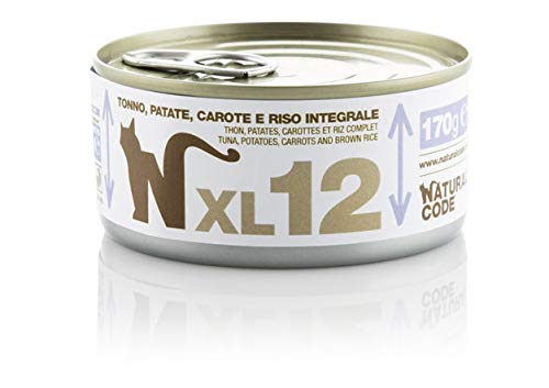 Natural Code Gatto Lattina Xl 170 Gr - 12 Tonno Patate Carote E Riso Integrale