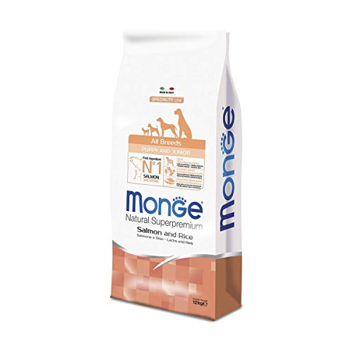 Monge - Natural Superpremium - All Breeds Puppy & Junior Salmone E Riso - Offerta 2 Sacchi Da 12 Kg