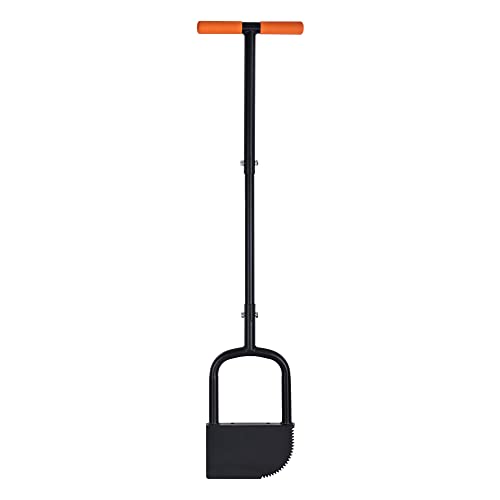 Baraystus Height Adjustable Garden Edger Toolol, Hand Steel Edger, Half Moon Lawn Edger, Saw-Tooth With Very Sharp Blade Manual Edger
