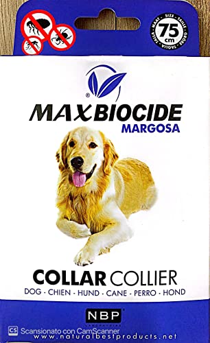 Natural Best Products Maxbiocide Margosa - Collare Per Cani Antiparassitari, 75 Cm