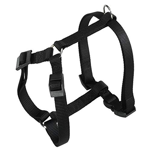 Ferplast Pettorina Cane Taglia Piccola Champion S, Pettorina Gatto Regolabile In 3 Punti, Facile Da Indossare, Torace 30-46 Cm. Nero