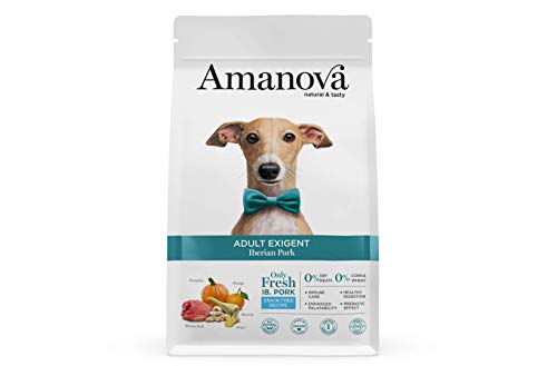 Amanova Cibo Secco Per Cani Adulti Di Taglia Media O Grande Per Palati Esigenti Gusto Maiale - 100% Naturale, Ipoallergenico E Monoproteico - Grain Fr