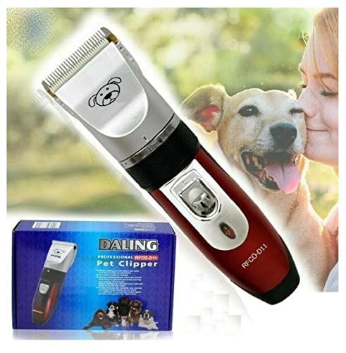 Daling Kit Tosatrice Per Cani Tosatore Doppia Batteria Ricaricabile 4 Pettini Rfcd-D11
