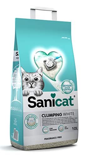 Sanicat Clumping White Unscented - 10 L