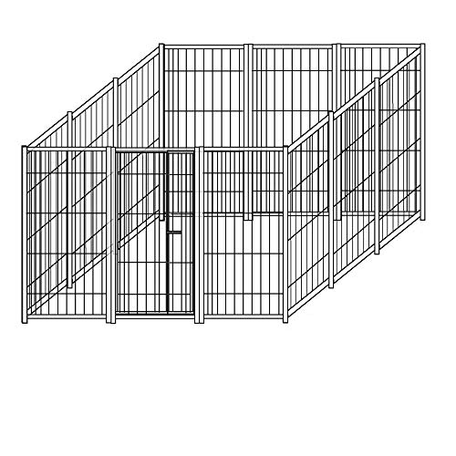 Box Per Cani Singolo Da Esterno Recinzione In Rete Zincatura A Caldo Dimensioni 300 X 300 X H 180 Cm