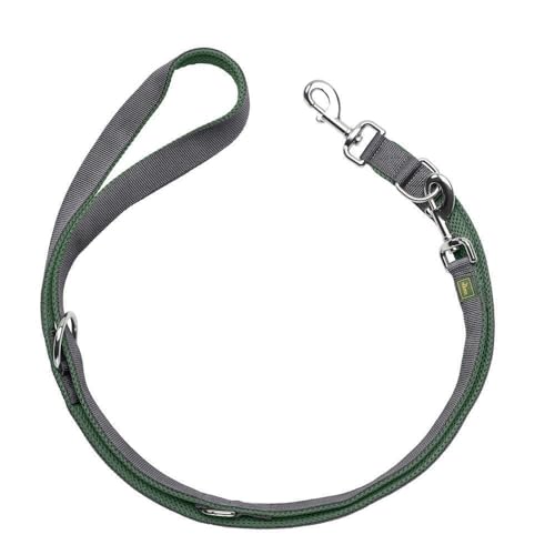 Hunter Guinzaglio Regolabile Maldon, Verde Scuro/Grigio, 15 Mm X 200 Cm