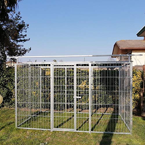 Box Per Cani Singolo Predisposizione Alla Copertura Zincatura Elettrolitica Dimensioni 300 X 300 X H 180 Cm