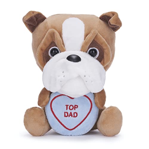 Posh Paws 37695 Swizzles Love Hearts Bruce The Bulldog - Peluche Da 18 Cm, Colore: Marrone