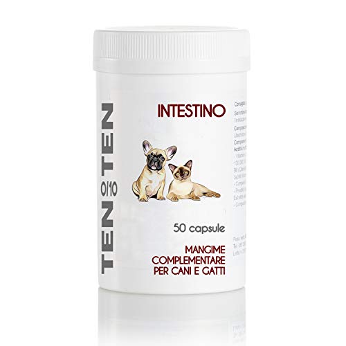 Ten-Ten Intestino - Integratore Per Cani - Supporto In Caso Di Feci Malformate, Con Muco, Diarrea - Conf. 50 Cps
