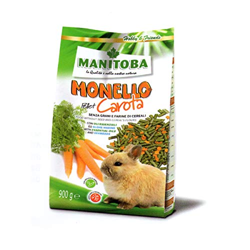 Monello Pellet Carota Alimento Completo Per Conigli Nani 900 Gr
