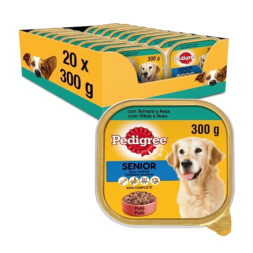 Tubing Per Alimenti Per Pedigree Damp Per Cani Adulti, Sapore Di Vitello E Uccelli (Confezione Da 20 X 300G)