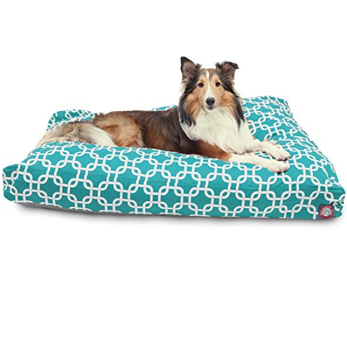 Majestic Pet Teal Links Rettangolo Grande Indoor Outdoor Bed Cane Con Fodera Rimovibile E Lavabile Copertura By Prodotti