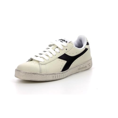 Diadora Game L Low Waxed, Sneaker Unisex - Adulto, White Black, 41 Eu