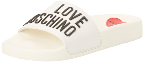 Love Moschino Zoccoli Donna, Bianco, 37 Eu
