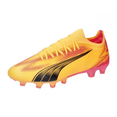 Puma Unisex Ultra Match Fg/Ag Scarpe Da Calcio, Sun Stream Puma Black Sunset Glow, 44.5 Eu