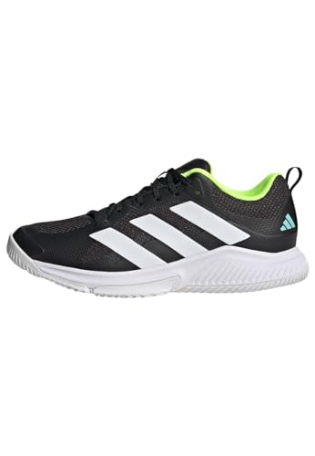 Adidas Court Team Bounce 2.0, Scarpe Da Ginnastica Donna Core Black Ftwr White Flash Aqua, 40 Eu