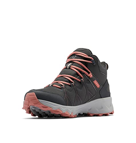 Columbia Peakfreak Ii Mid Outdry Waterproof Scarponi Da Trekking Alta Impermeabili Donna, Grigio (Dark Grey X Dark Coral), 38.5 Eu