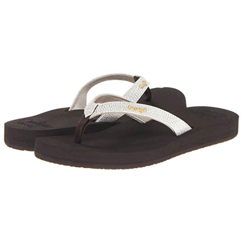 Reef - Reef Star Cushion, Infradito Da Donna, Multicolore(Mehrfarbig (Sa Brown/White / Bnw)),36