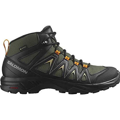 Salomon X Braze Mid Gore-Tex, Scarpe Da Arrampicata Alta Uomo, Verde/Nero (Olive Night Black Gray Green), 40 2/3 Eu