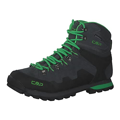 Cmp Uomo Athunis Mid Trekking Shoe Wp Scarpe Da Camminata, Grigio Verde Fluo, 46 Eu