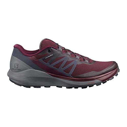 Salomon Sense Ride Scarpe Da Trail Running Da Donna, Ammortizzazione E Reattività, Grip Versatile, Tomaia Leggera, Sense Ride 4 Wine Tasting Quiet Sha