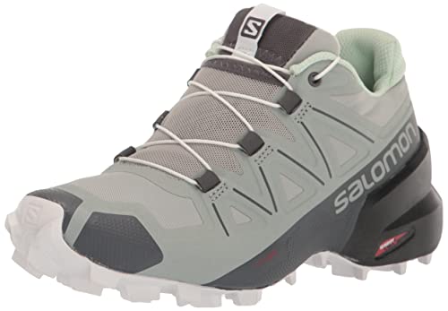 Salomon Speedcross , Scarpe Da Trail Running, Donna, Grigio Wrought Iron Spray White, 38 2/3 Eu
