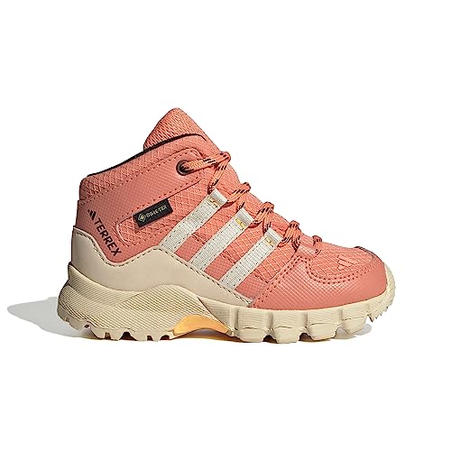 Adidas Terrex Mid Gore-Tex Hiking, Scarpe Da Escursionismo Unisex - Bambini E Ragazzi, Coral Fusion Wonder White Core Black, 37 1/3 Eu