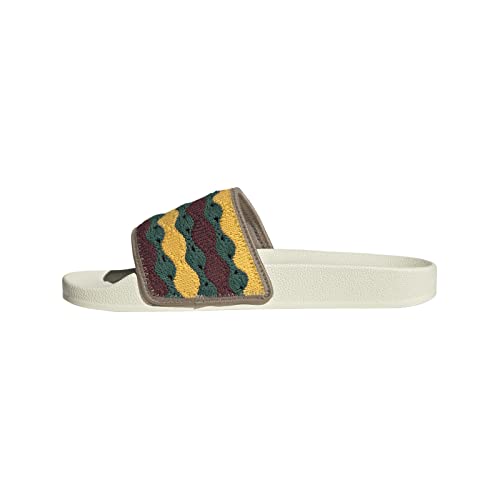 Adidas Adilette, Sandali Uomo, Off White Shadow Red Chalky Brown, 38 Eu