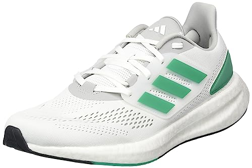 Adidas Pureboost 22, Sneakers Uomo, Ftwr White/Court Green/Core Black, 38 Eu