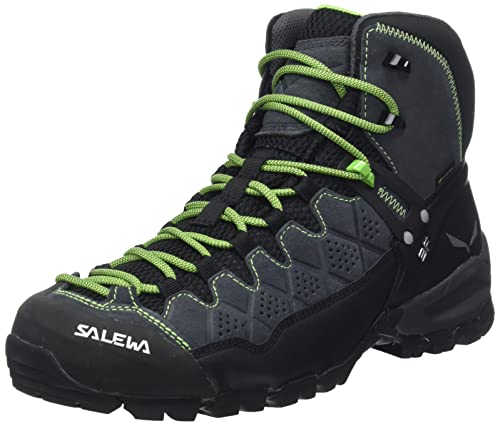 Salewa Ms Alp Trainer Mid Gtx, Scarpe Da Camminata Uomo, Onyx/Pale Frog, 40.5 Eu