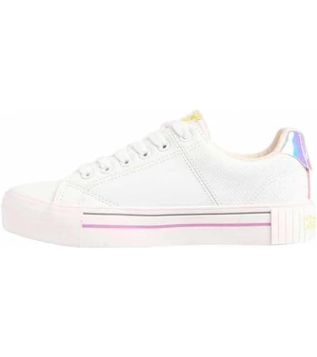 Kappa Tudy, Scarpe Da Ginnastica Unisex-Adulto, Blanc Jaune, 36 Eu