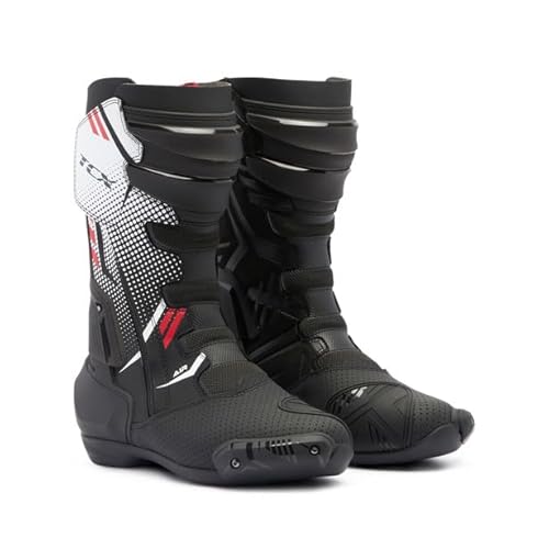 Tcx S-Tr1 Air, Stivali Da Motocicletta Uomo, Nero Bianco Rosso, 41 Eu
