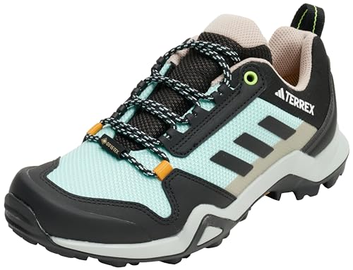 Adidas Terrex Ax3 Gore-Tex Hiking Shoes, Scarpe Da Arrampicata Basse Donna, Semi Flash Aqua Core Black Preloved Yellow, 40 Eu