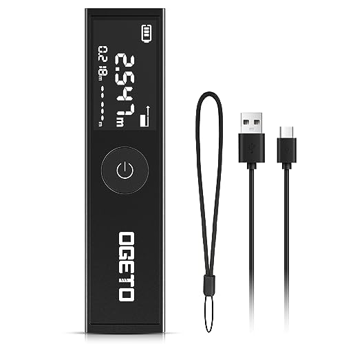 Metro Laser Ricaricabile,Ogeto Mini Strumento Di Misurazione Laser Portatile, Materiale In Lega, Display Retroilluminato Nero, Unità M, Modalità Pitag