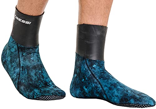 Cressi Sarago Thermal Socks Calzini Per Pinne In Neoprene, Unisex Adulto, Blu (Mimetico), Xxl
