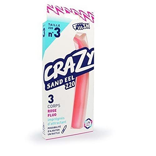 Fiiish Crazy Sand Eel 220 3 Lure Bodies - Pink By Fiiish Crazy Sandeel