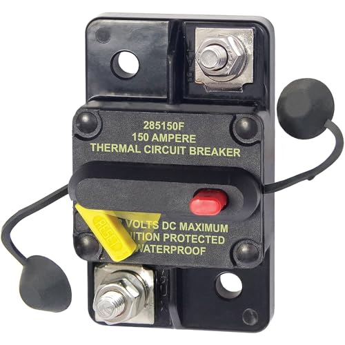Blue Sea Systems 7189 285 Serie Interruttore Automatico, Montaggio Superficiale, 150 Amp, 48V Dc