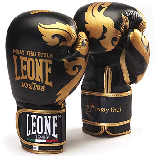 Leone 1947 Muay Thai Guantoni, Nero, 10 Oz