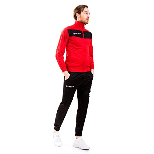 Givova Tuta Visa Triacetato Rosso/Nero Tg. 2Xs