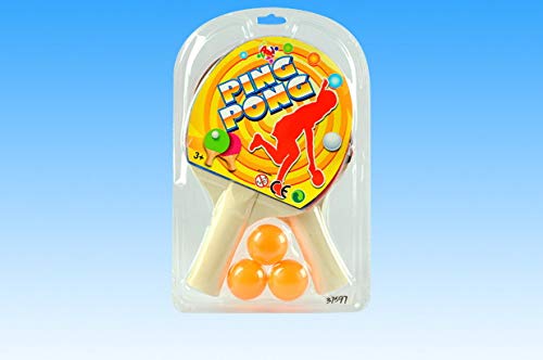 Apel Plastik Ape872, Racchette Ping Pong Con 3 Palline Unisex – Adulto, Multicolore, Taglia Unica