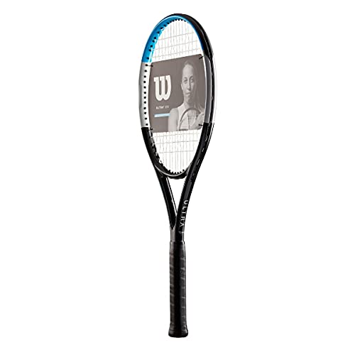 Wilson Racchetta Da Tennis Ultra Team V3.0, Per Giocatore Amatoriali, Geometria E Potenza, Nero/Argento/Blu, Wr046210U2
